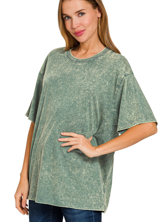 Acid wash tee