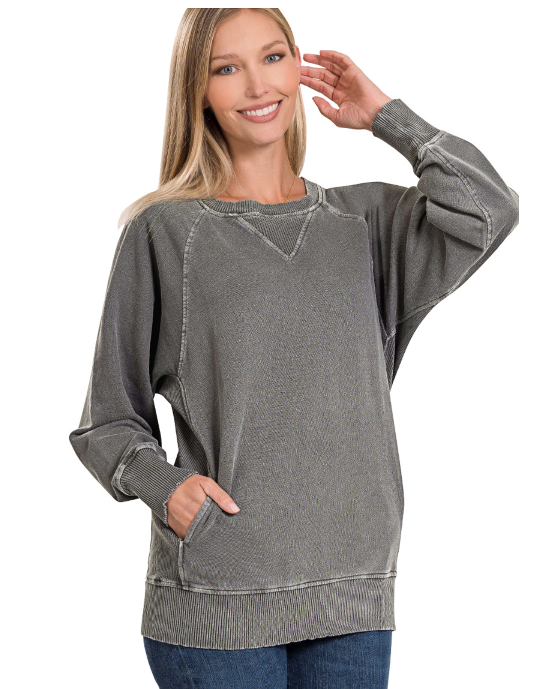 Long sleeve black sweatshirt