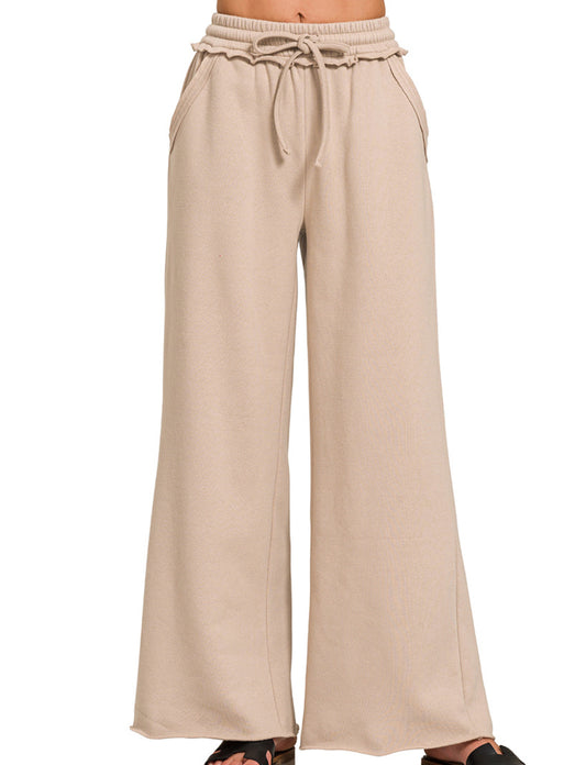 Wide Leg Fleece Pants