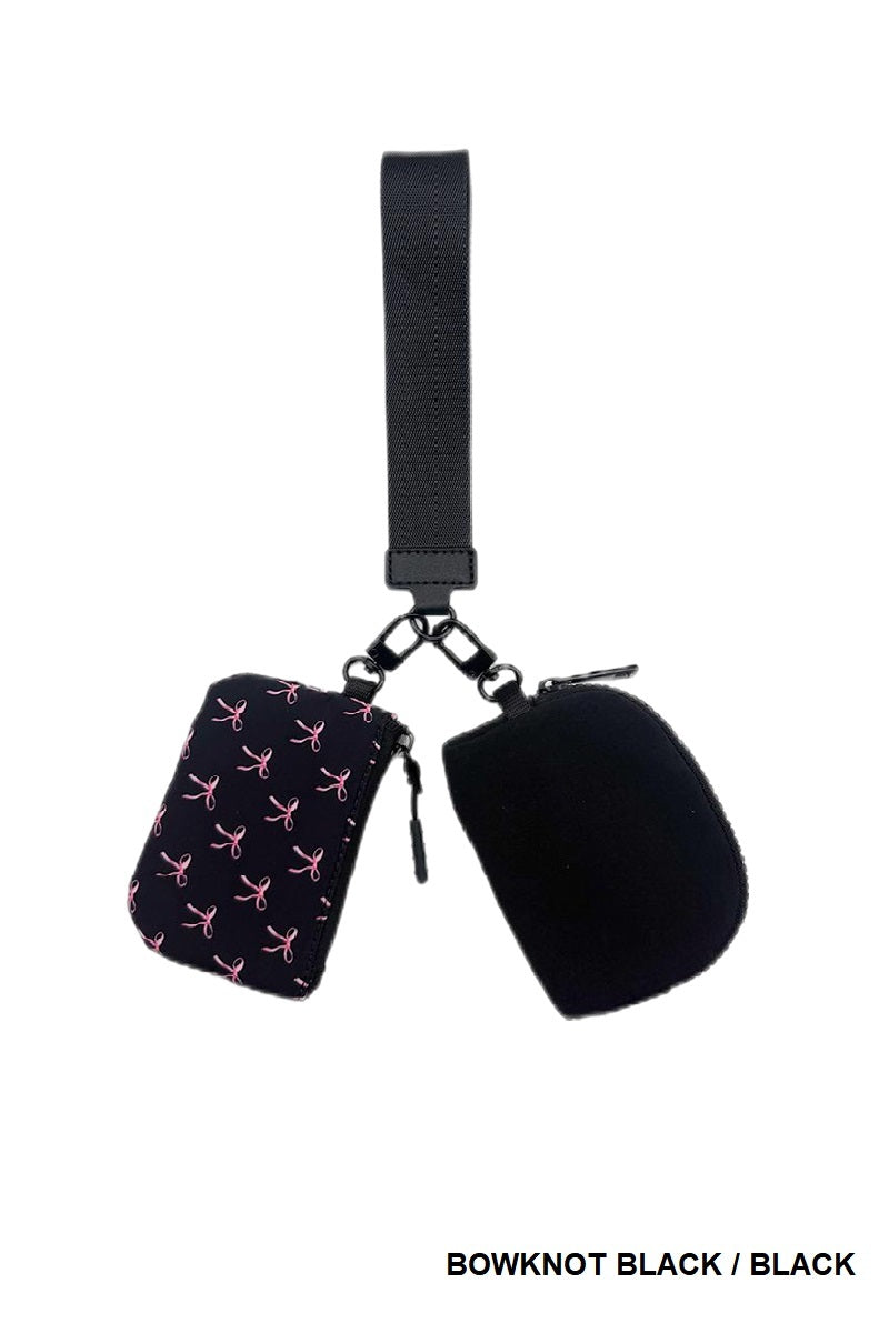 Dual Pouch Wristlet Wallet