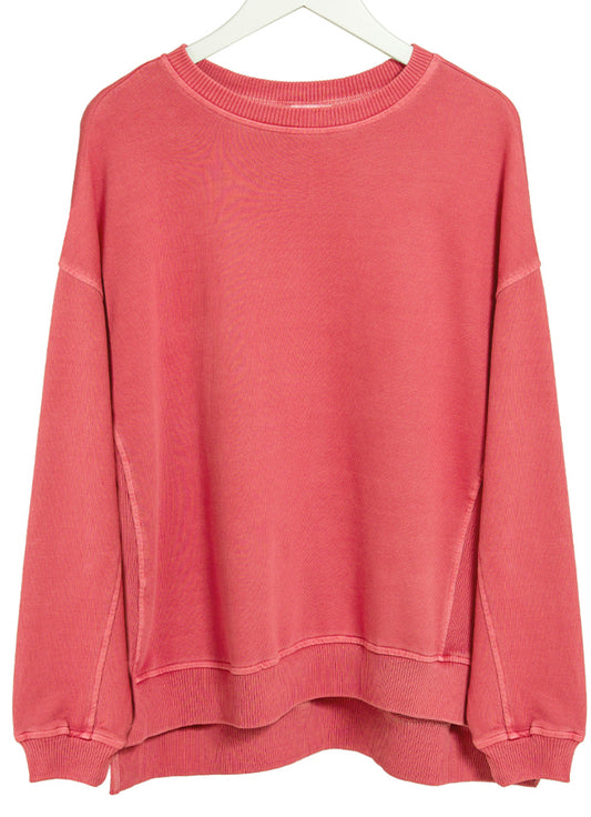 Plus red thin sweatshirt