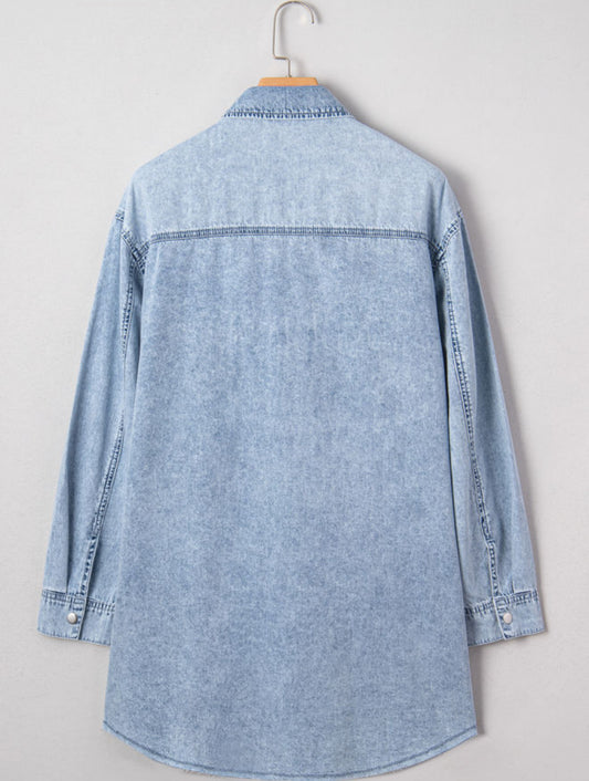 Raw Hem Denim Dress