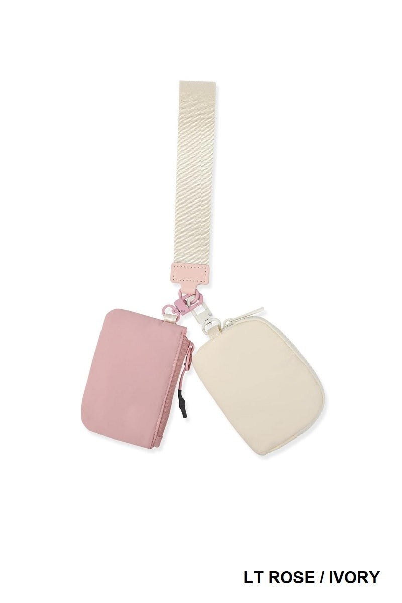 Dual Pouch Wristlet Wallet