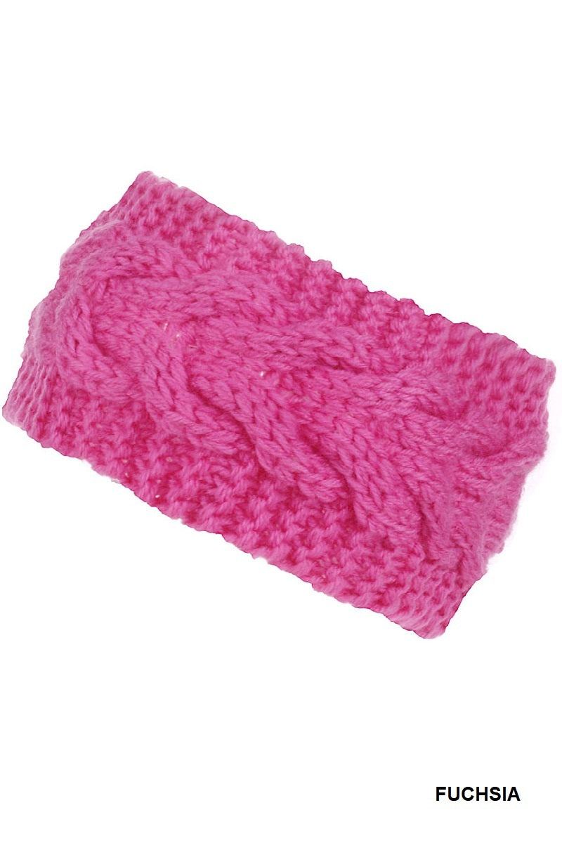 Crochet Cable Knitted Headband Warmer