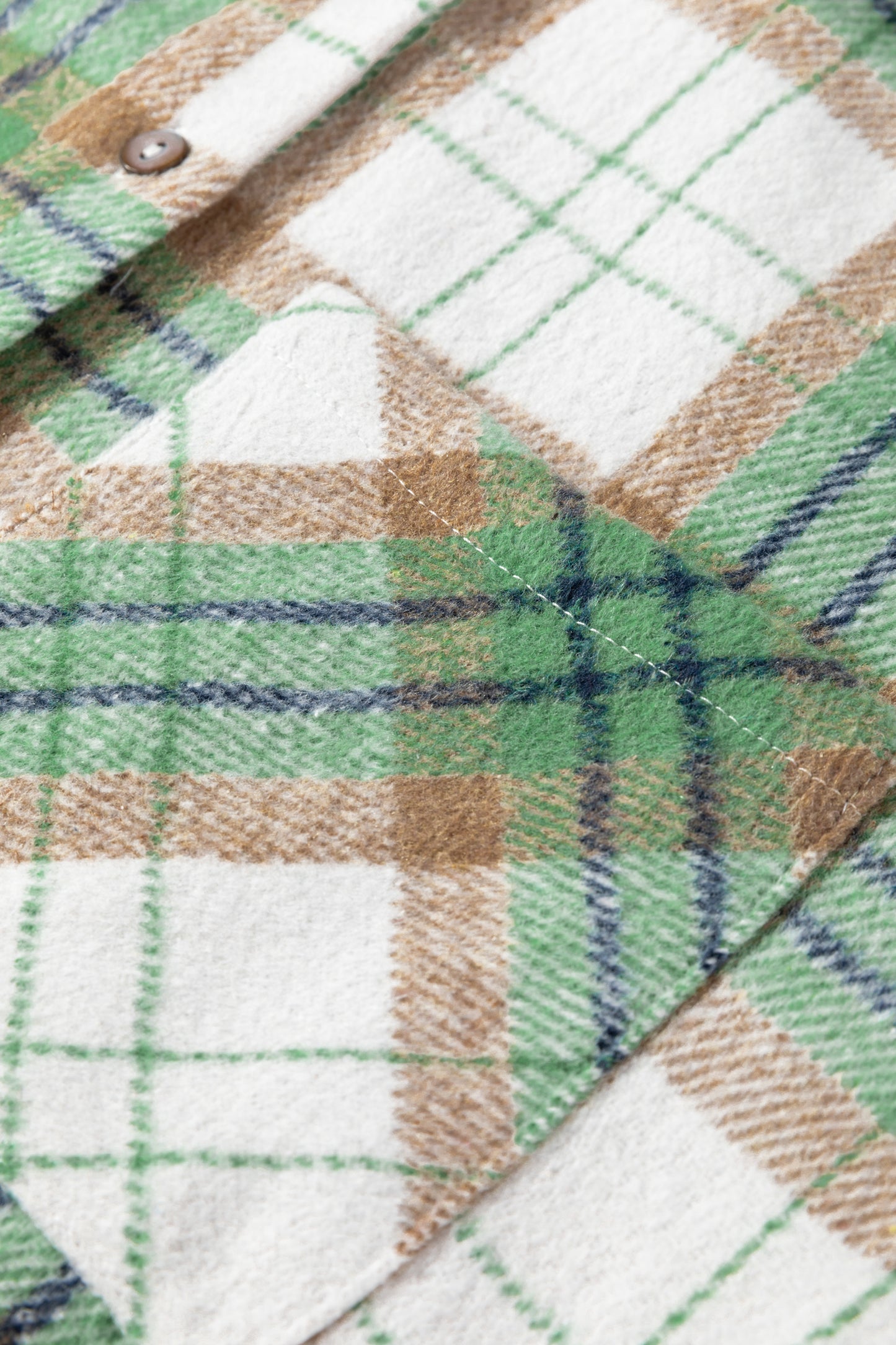 Khaki Christmas Plaid Casual Flannel Shacket