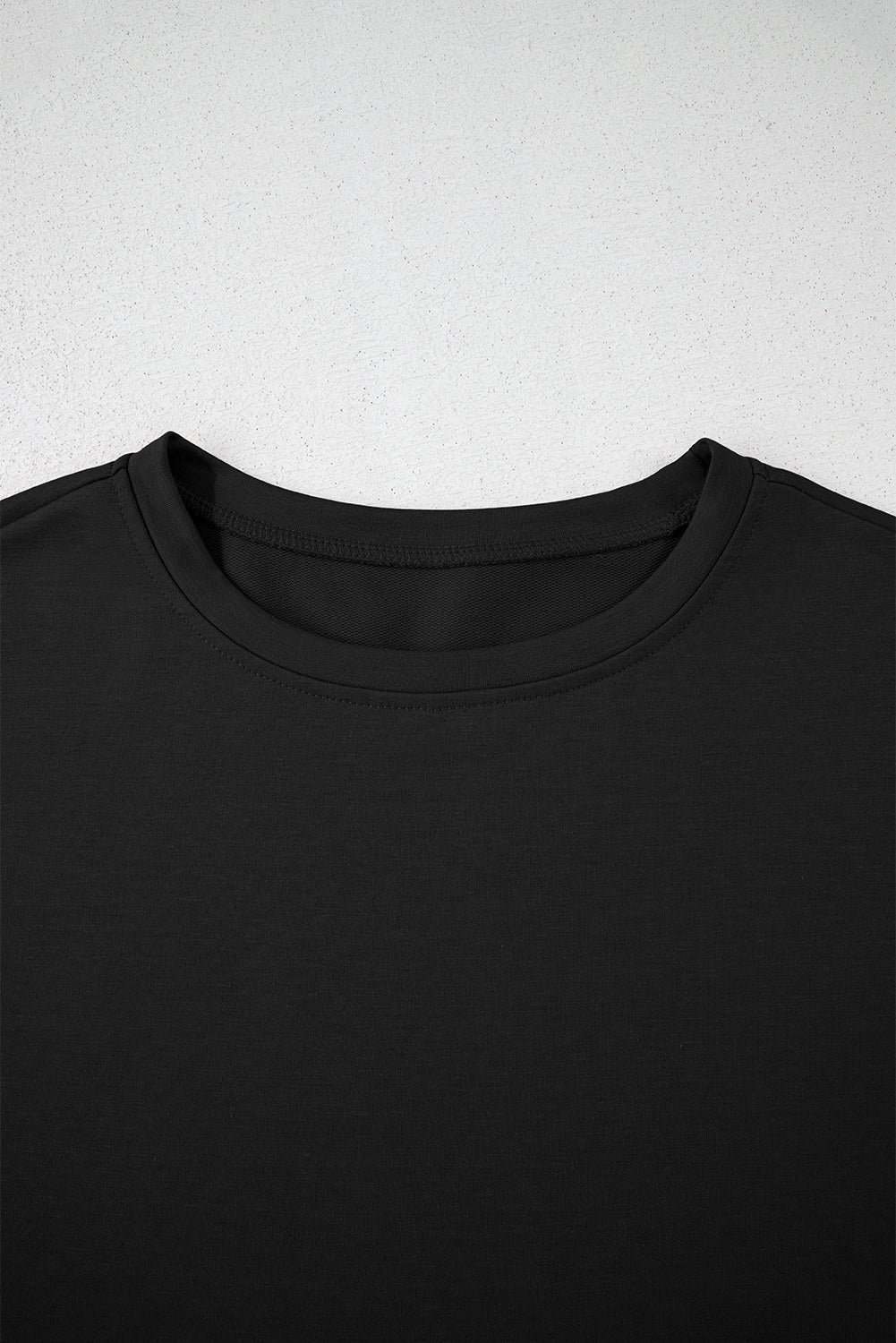 Black 2pcs Cropped Tee and Ruffle High Waist Skort Set