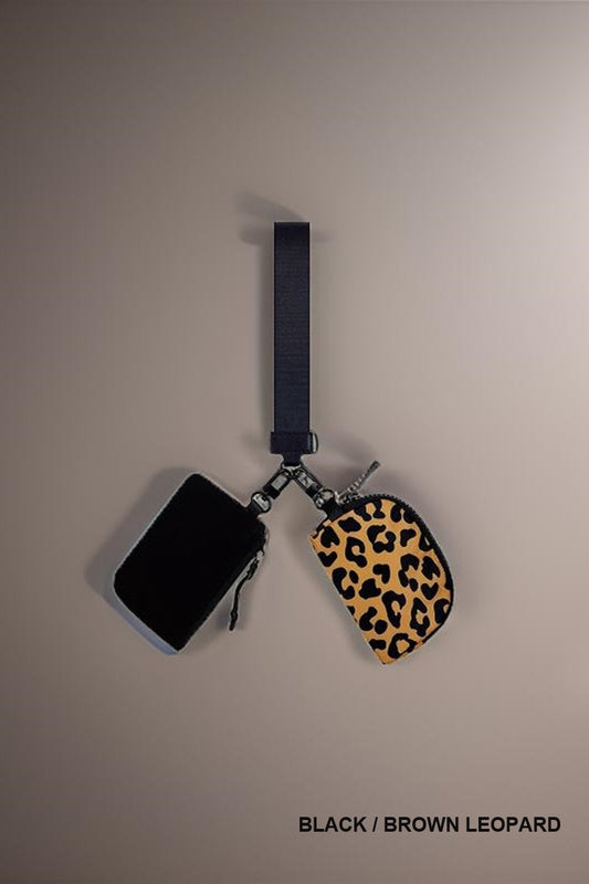 Dual Pouch Wristlet Wallet