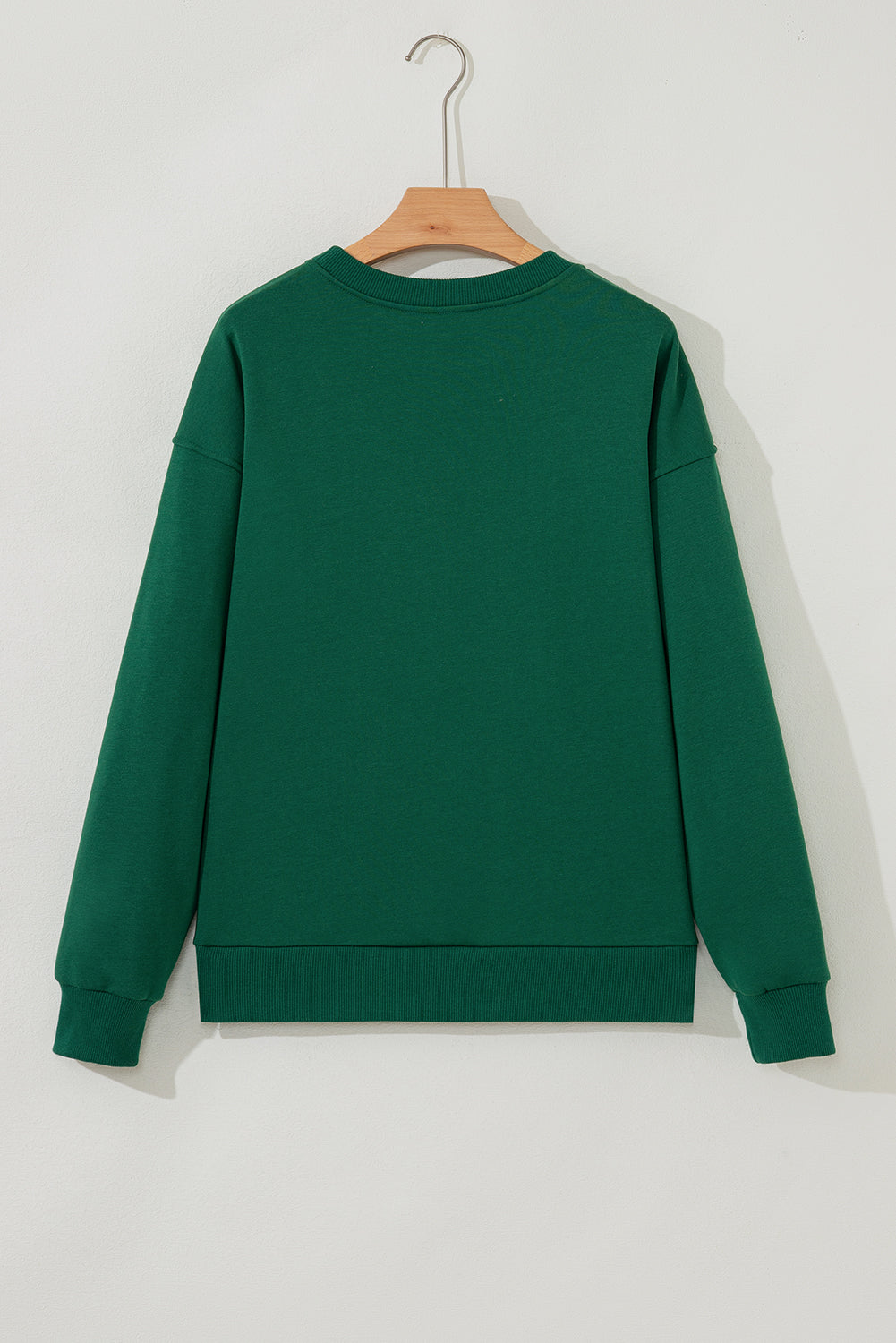 Evergreen Embroidered Letter Graphic Christmas Fashion Sweatshirt