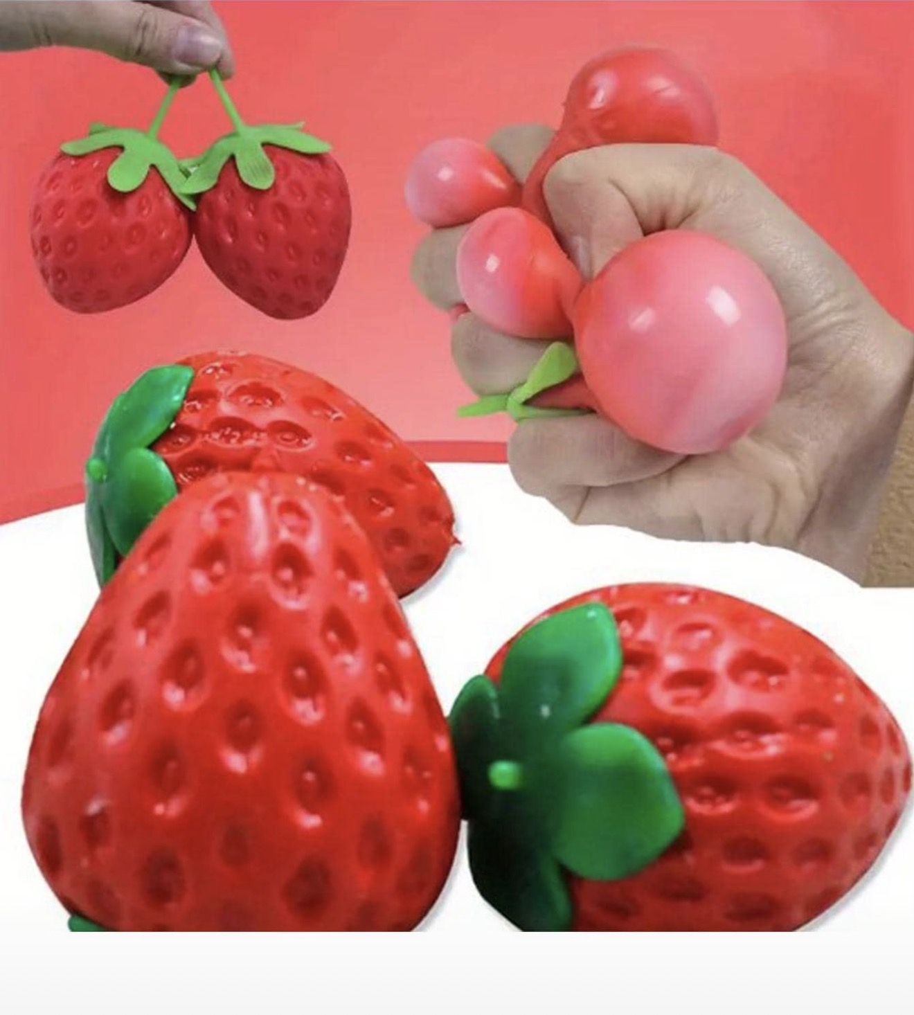 🍓 Jumbo Squishy Strawberry 🍓