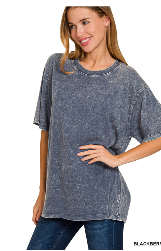 Acid wash tee