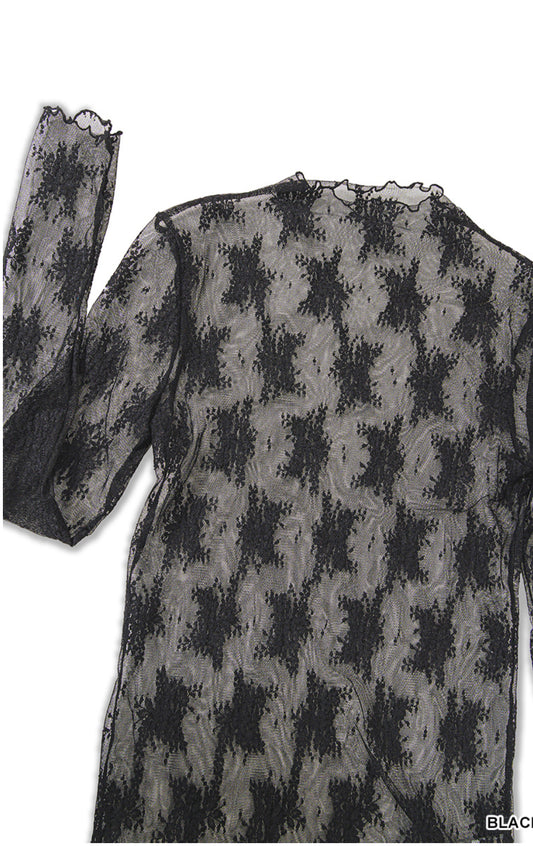 See through Lace long sleeve top