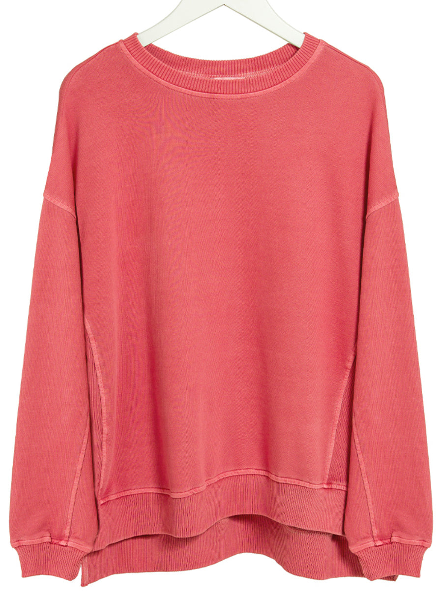 Plus red thin sweatshirt