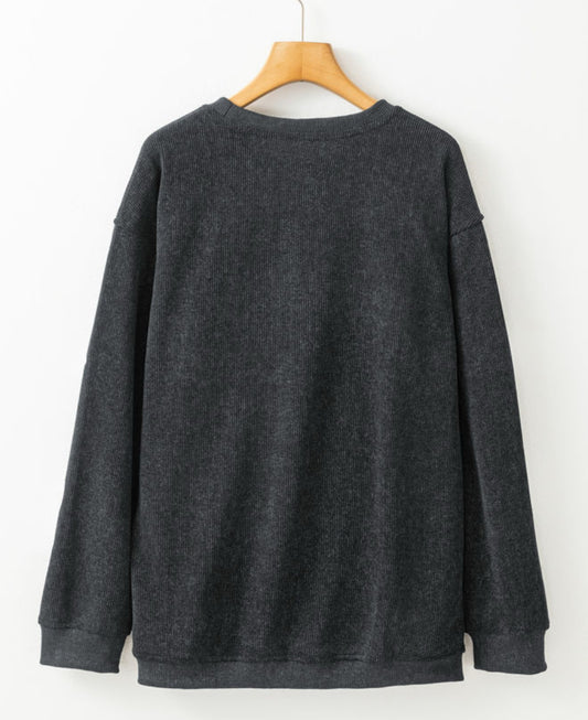 Relaxed fit Corded Ghost Crewneck