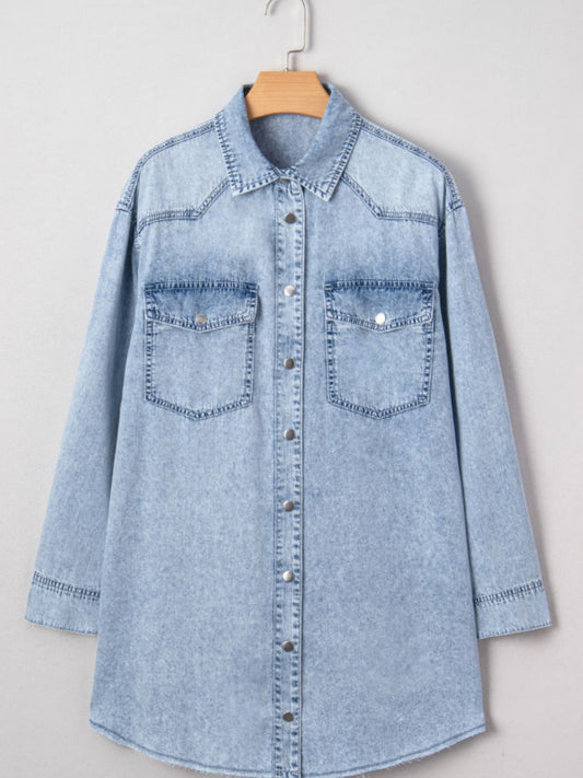 Raw Hem Denim Dress