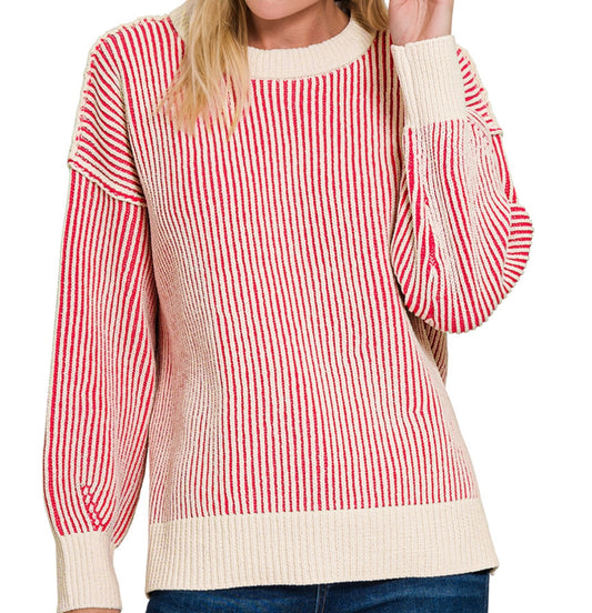 Two Tone Crewneck Sweater
