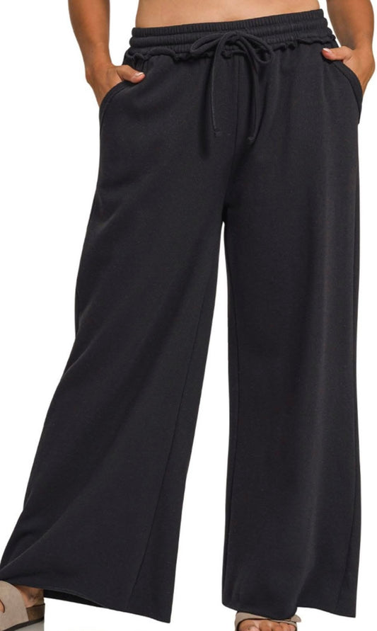 Wide Leg Fleece Pants